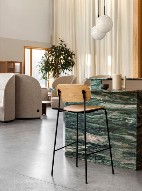 Co Bar Chair 75.5cm / Black Steel